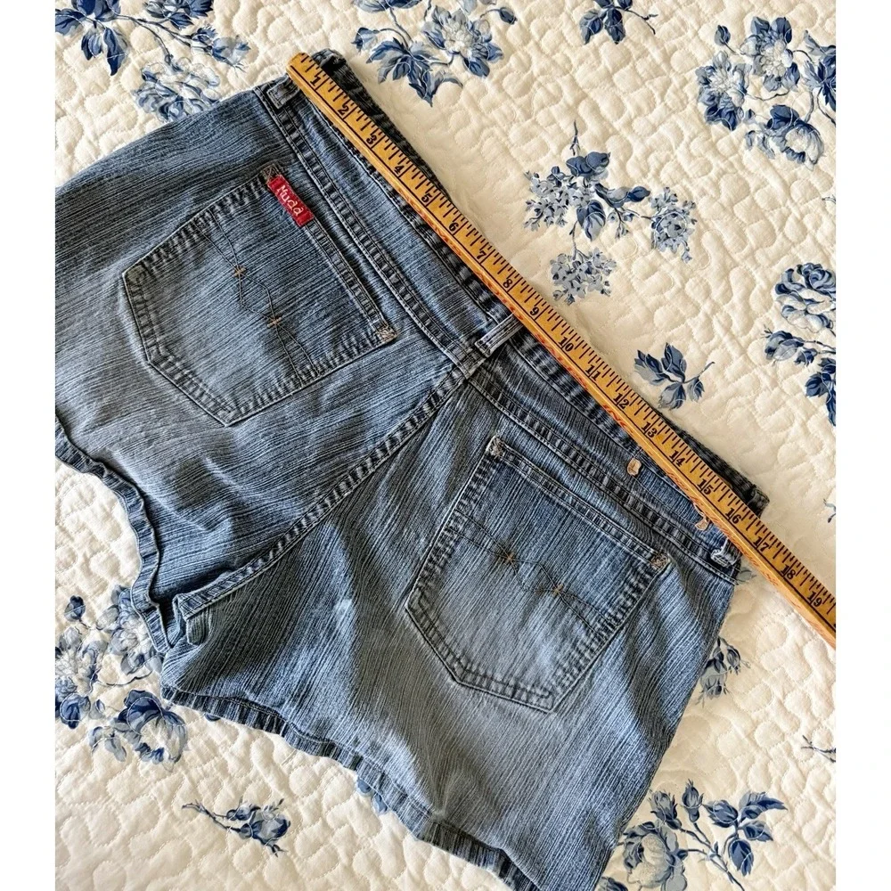 Y2K Mudd Denim Jean Shorts Women's‎ Sz 17 Fits 32W Vintage Low Rise 90's